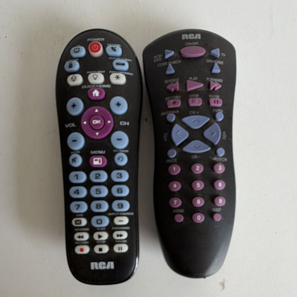 RCA RCU310W Wireless Universal Remote Control  10 m Range Black/Purple/Blue